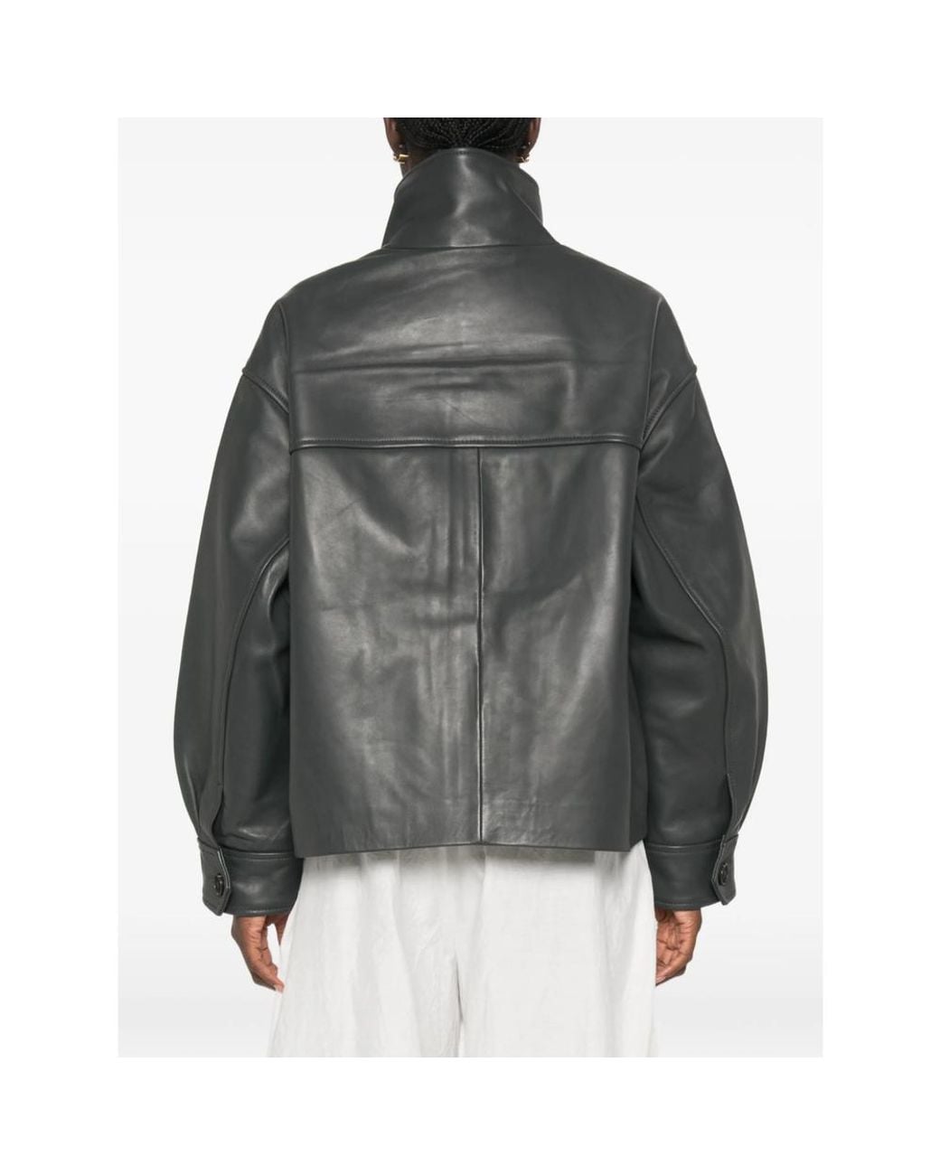 Sessun Black Leather Jacket Lambskin