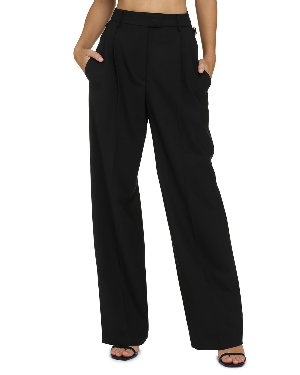 PT Torino Black Virgin Wool Trousers Trouser Suits