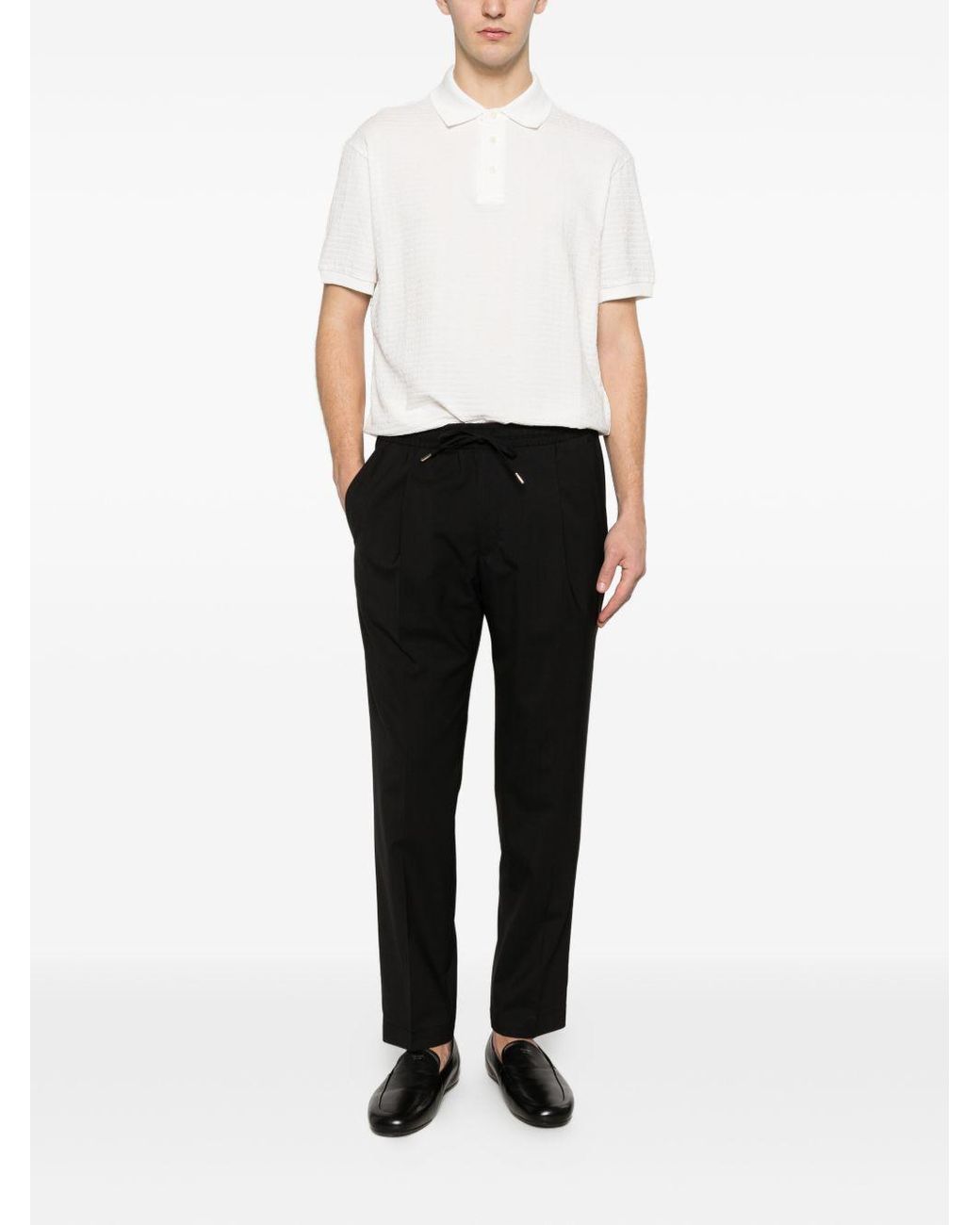Emporio Armani White Cotton Logo Polo for men