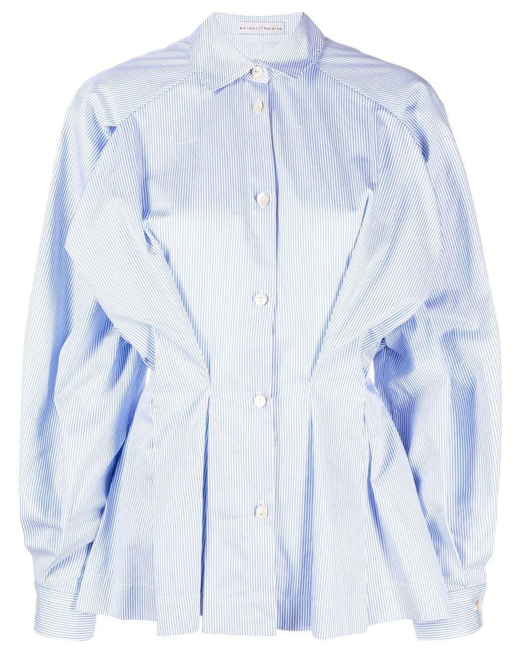 Palmer//Harding Blue Striped Cotton Shirt