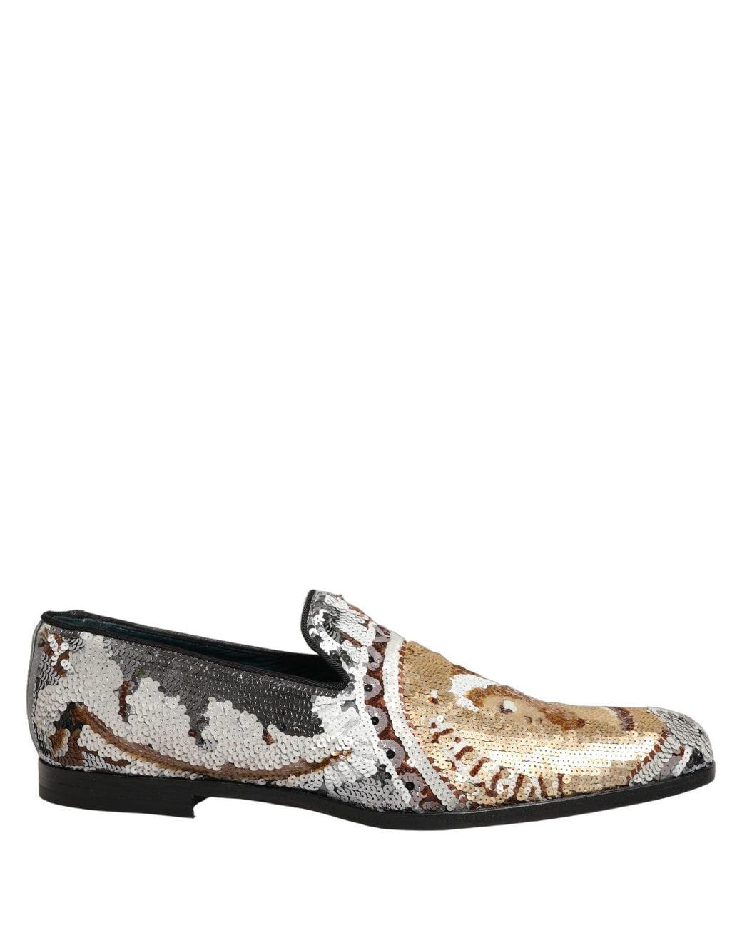 Dolce & Gabbana Black Dolce & Gabbana Sequined Slip-On Loafer for men