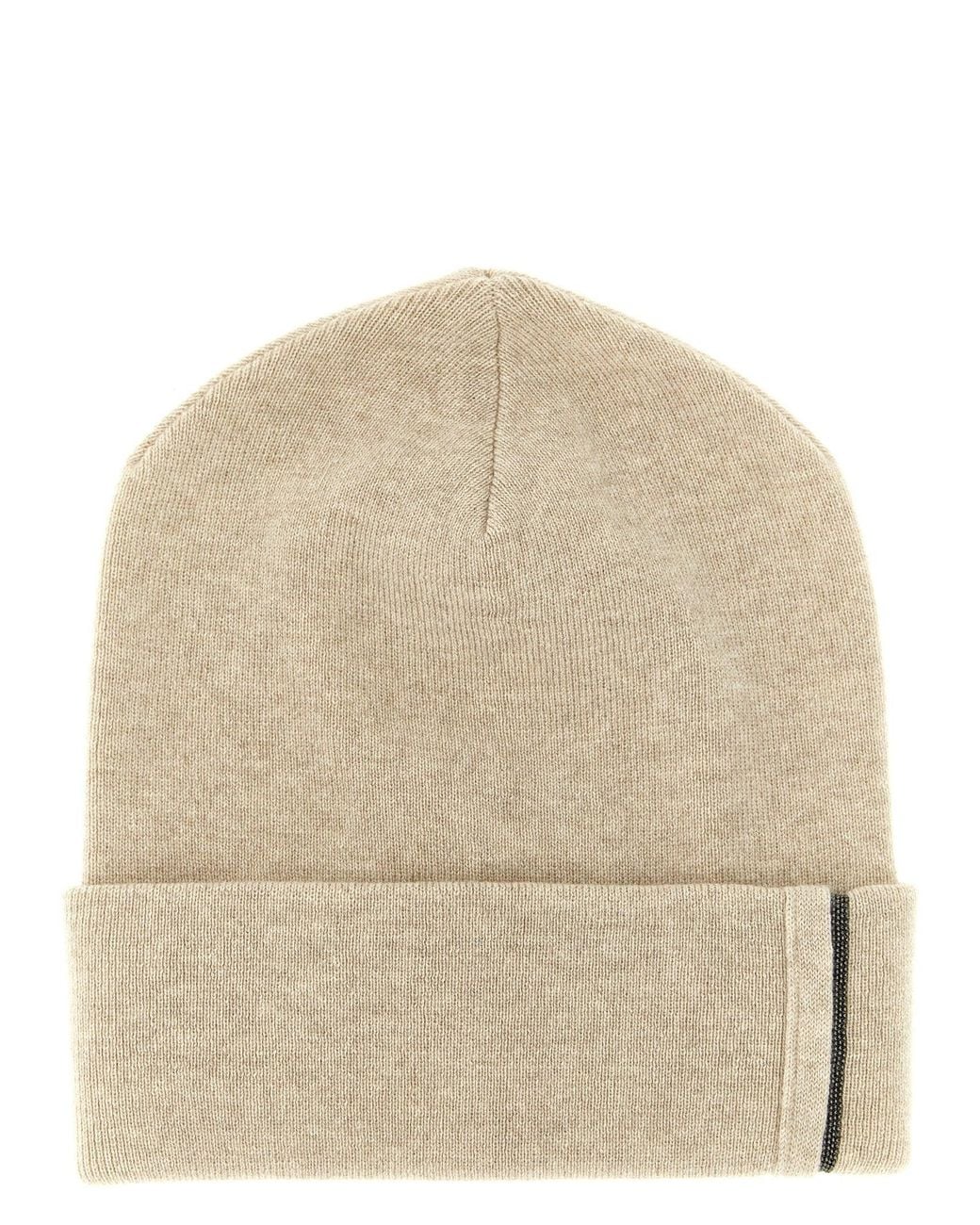 Brunello Cucinelli Natural Beanie