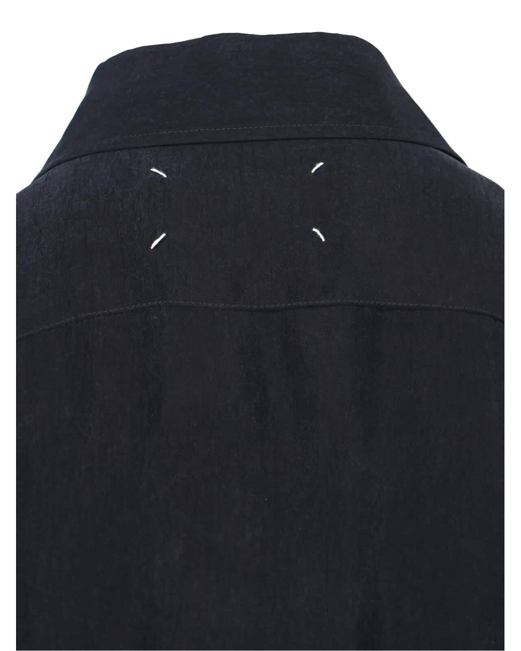 Maison Margiela Black Draped Midi Dress