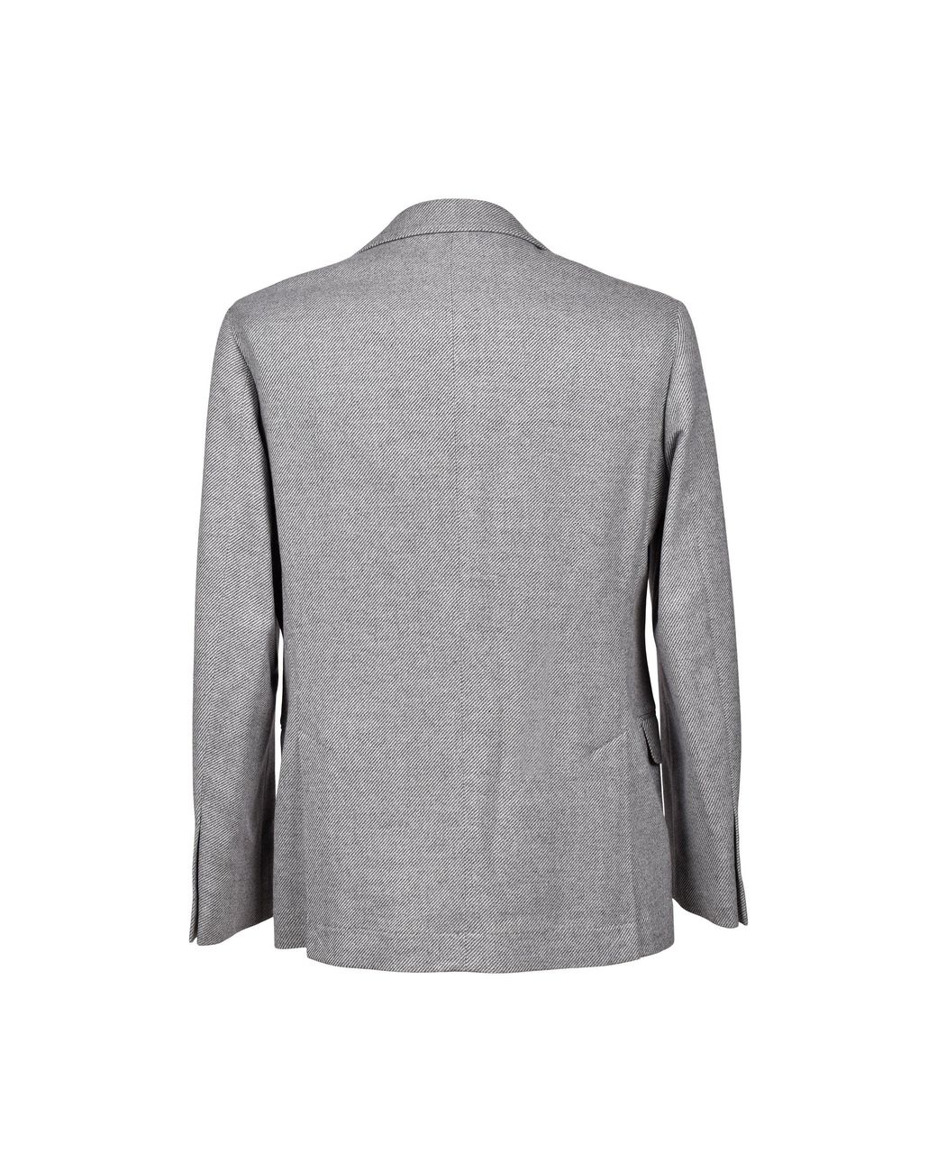 Brunello Cucinelli Gray Wool Herringbone Blazer for men
