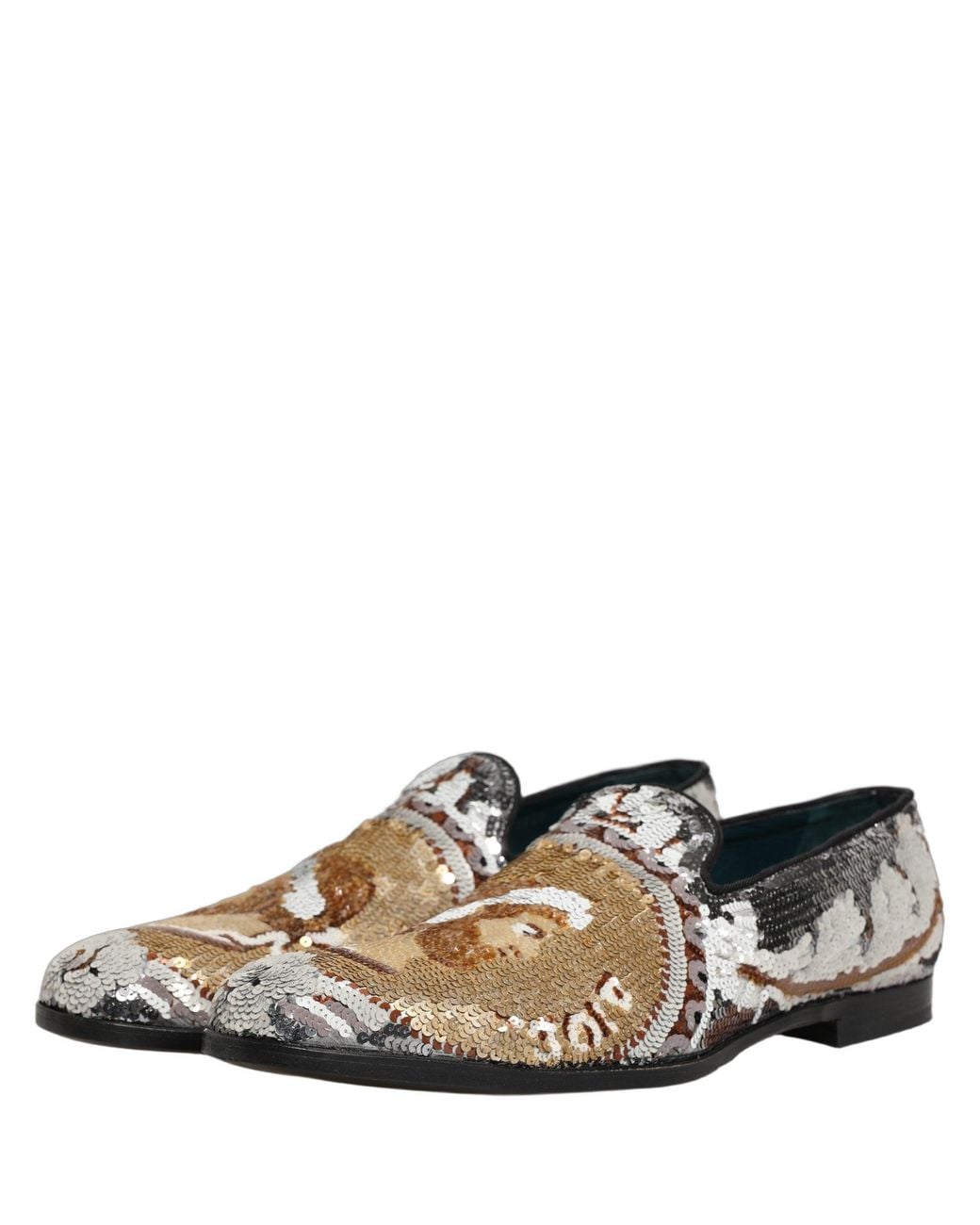 Dolce & Gabbana Black Dolce & Gabbana Sequined Slip-On Loafer for men