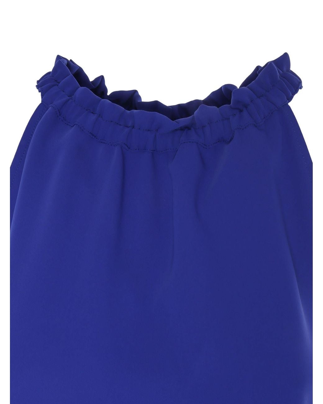 P.A.R.O.S.H. Blue P.A.R.O..H. Sleeveless Blouse Polyester