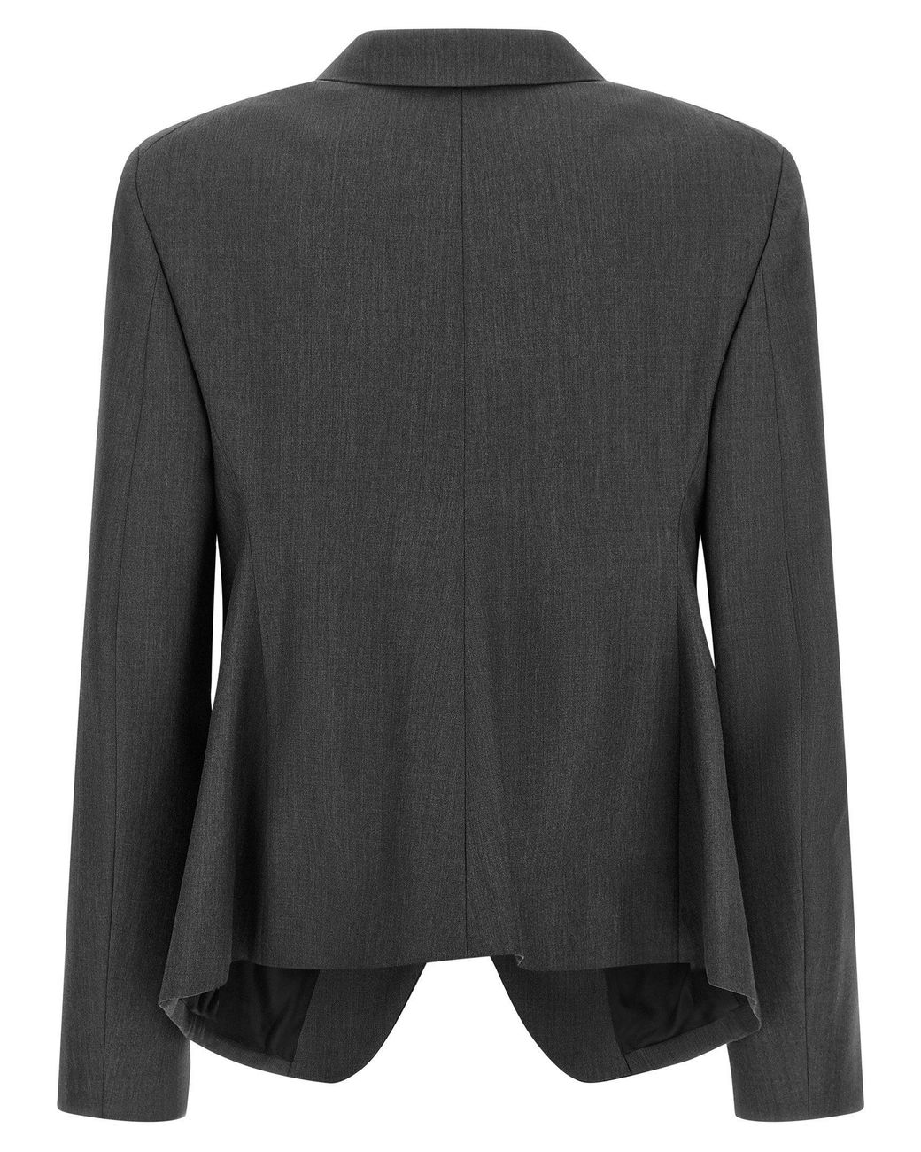 Jil Sander Black Wool-Mohair Blend With Asymmetrical Hem Blazer