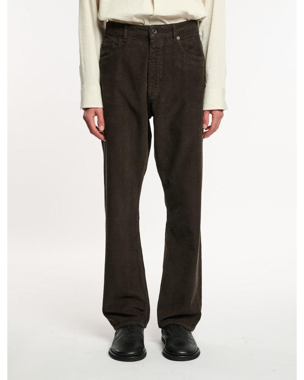 Studio Nicholson Black 90S Pants Coffee Trousers for men