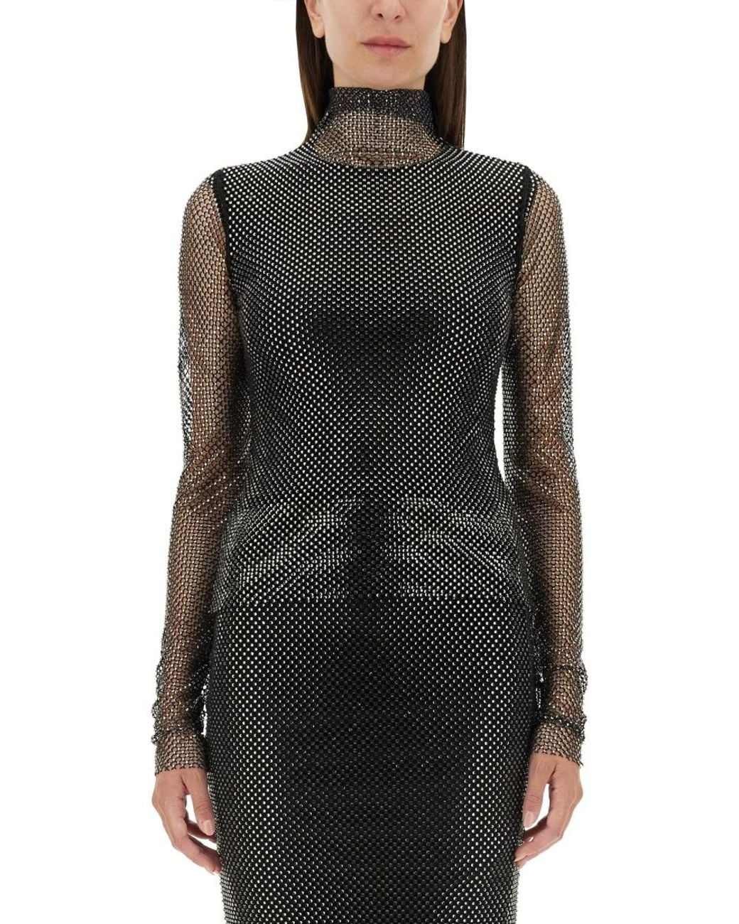 Sportmax Black Top Valdai Fabric Viscose Tops