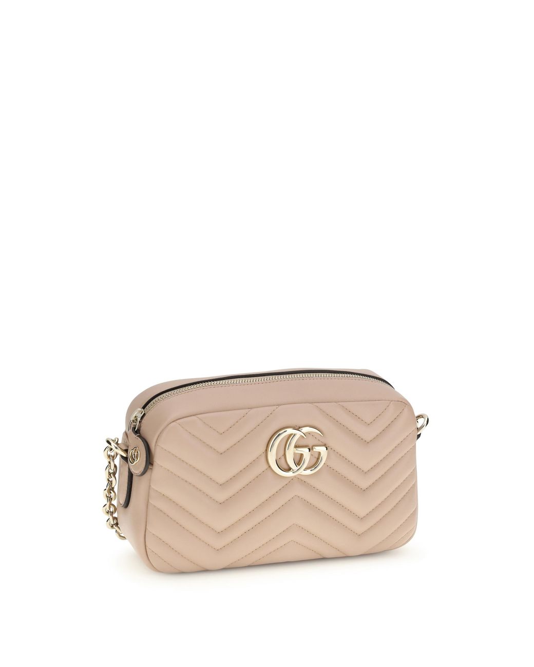 Gucci Natural Shoulder Bag Gg Marmont Cameo Calf Leather X Dafne Handbags