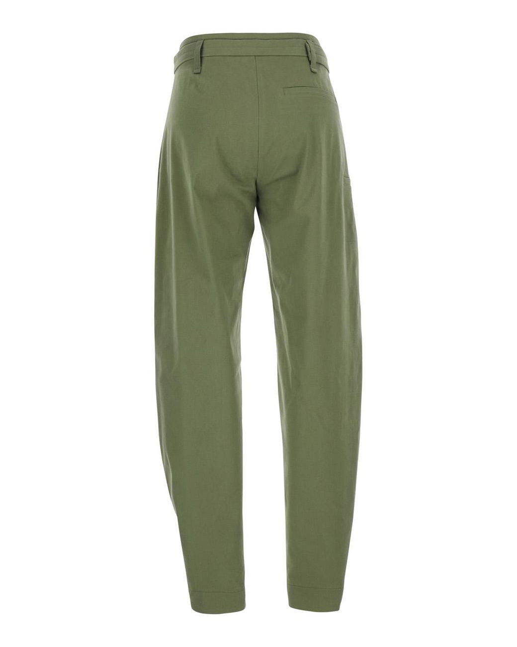 Semicouture Green Trousers Ryana Cotton