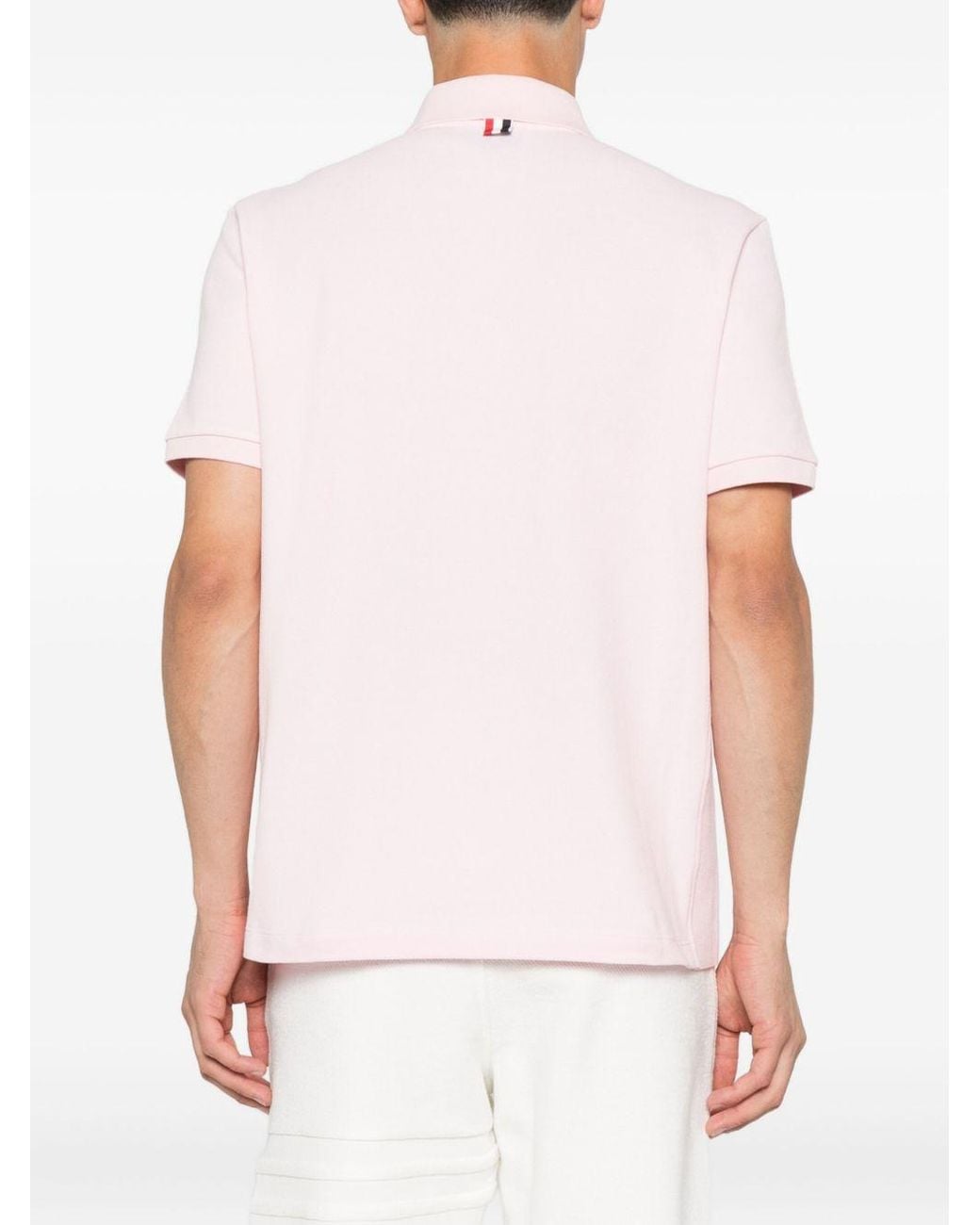 Thom Browne Pink Cotton Piqué Polo Shirt