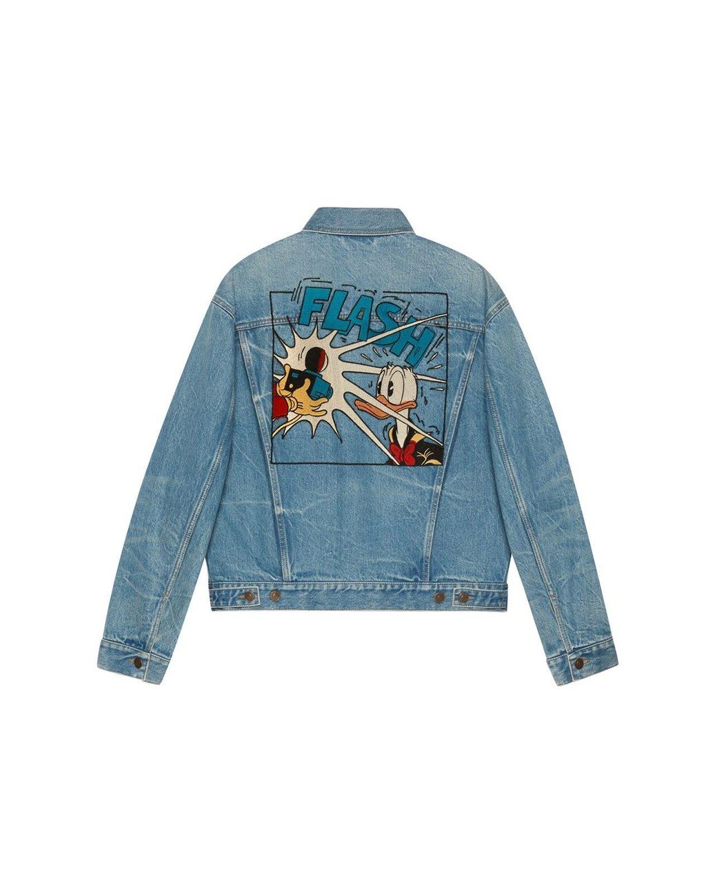 2025年新作アイテムが続々登場 Jacket Denim Print Duck Donald Disney X Gucci in for Blue ジャケット・アウター