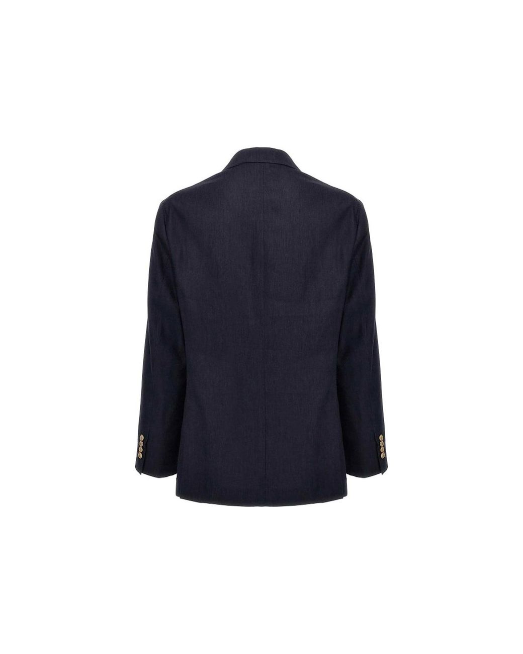 Brunello Cucinelli Blue Linen And Wool Jacket for men