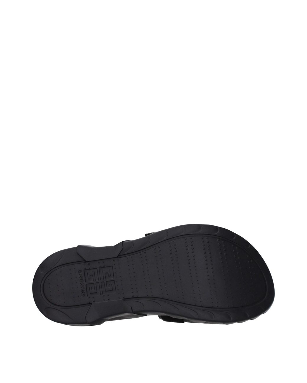 Givenchy Black Buckle Strap Leather Sandals for men