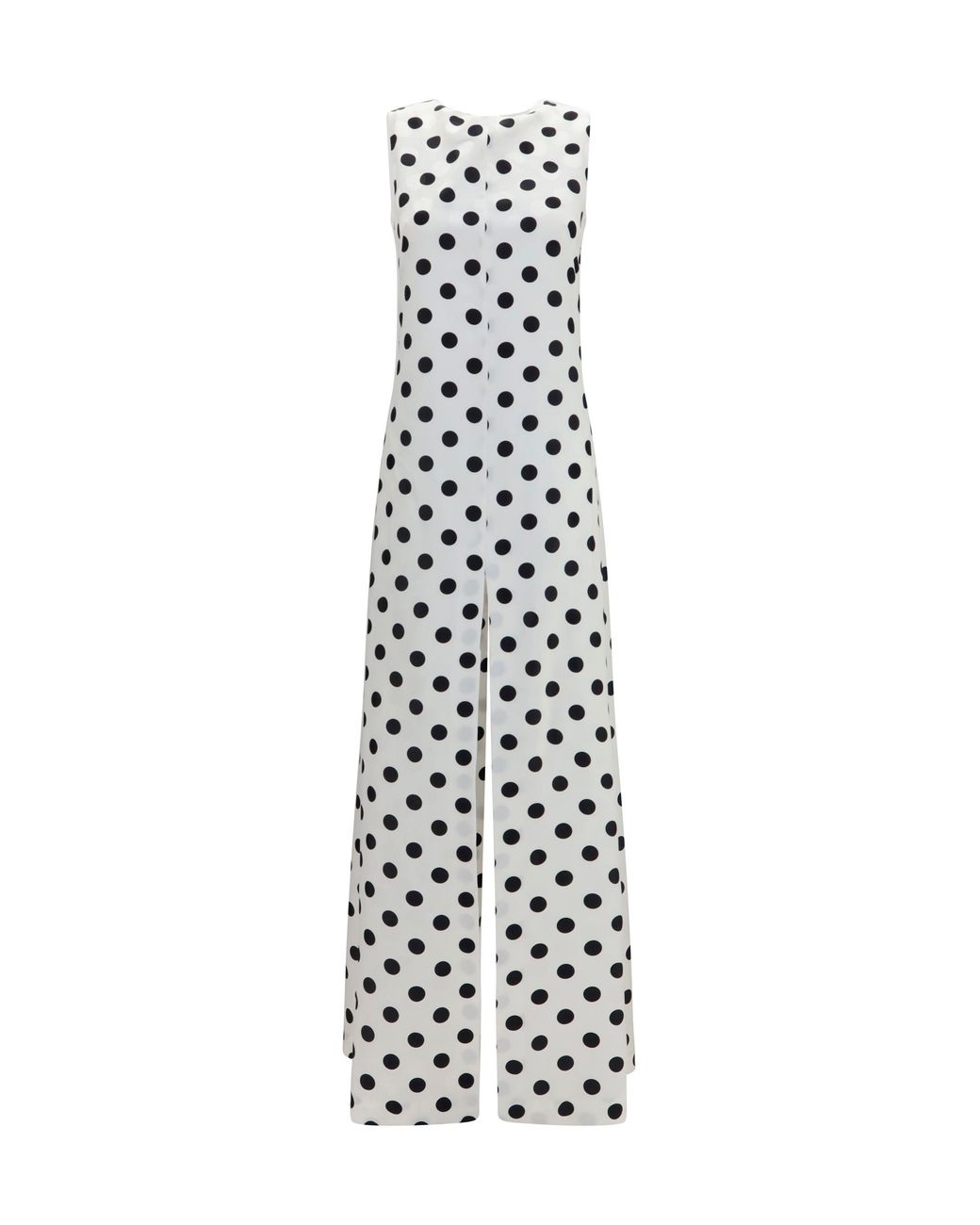 Sa Su Phi White Sleeveless Maxi Dress With Back Bow Silk Long