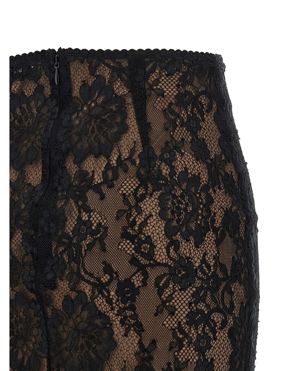 Self-Portrait Black Lace Mermaid Skirt