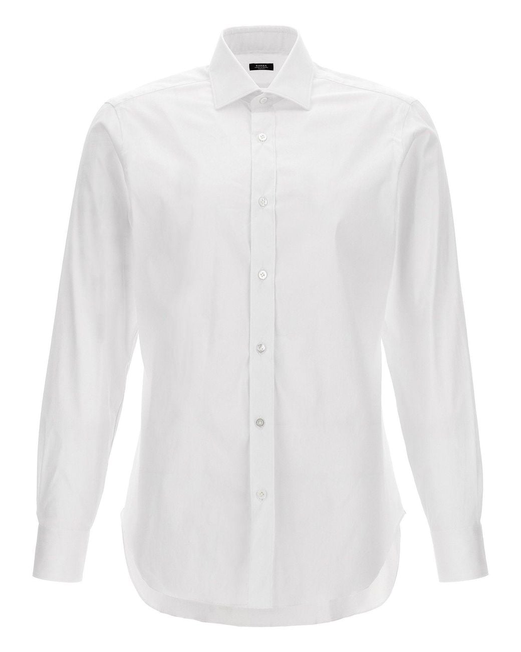 Barba Napoli White Stretch Cotton Poplin Shirt for men