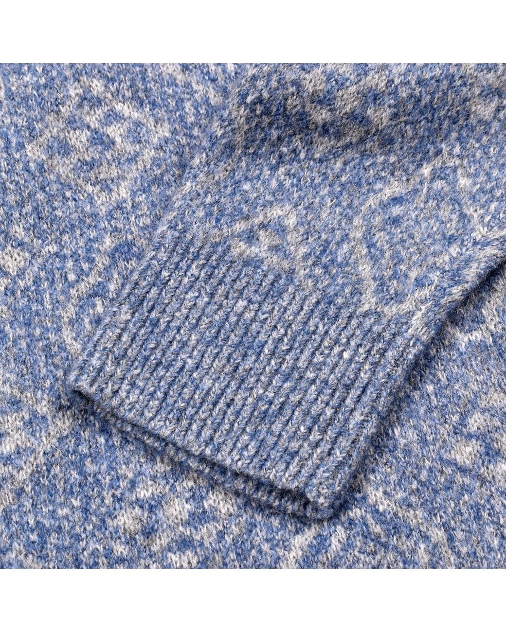 Brunello Cucinelli Blue Light Wool Sweater for men