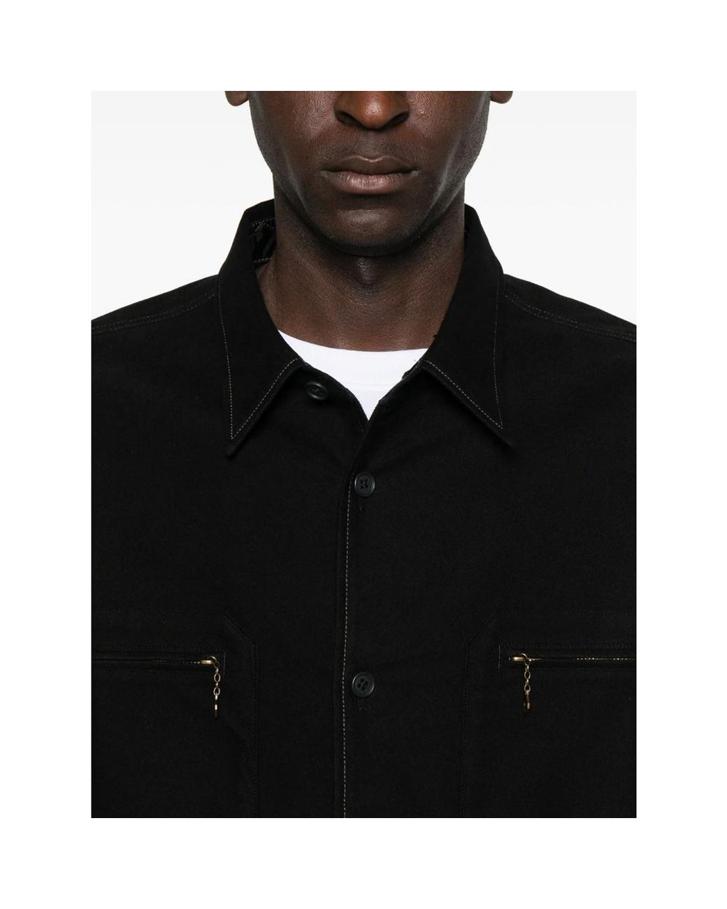 Chimala Black Point-Collar Shirt for men