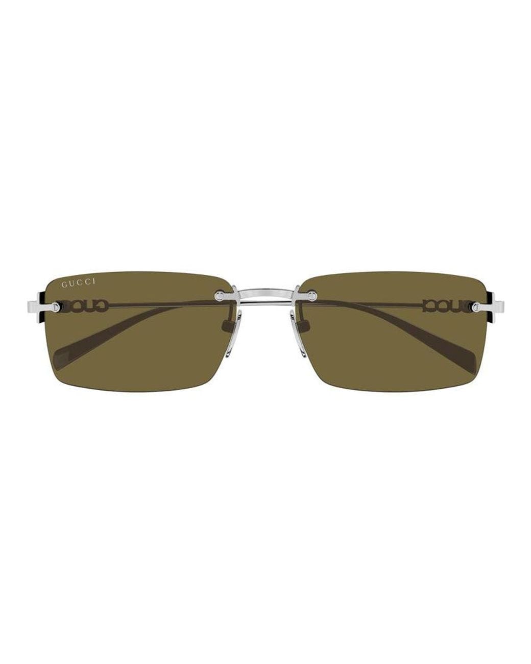 Gucci Metallic Eyeglasses Rectangle Rimless, Frame And Lens Gg1941S002 Sunglasses for men