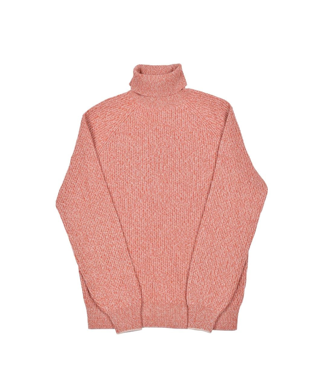 Brunello Cucinelli Pink Wool Silk Turtleneck Sweater for men