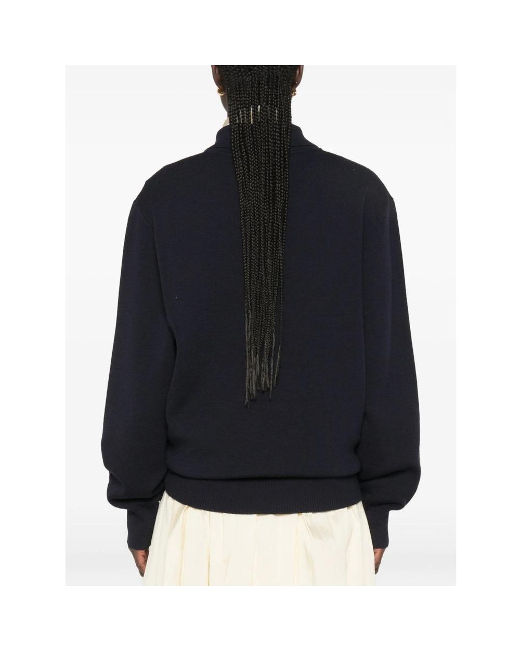 Rohe Black Button-Placket Polo Sweater