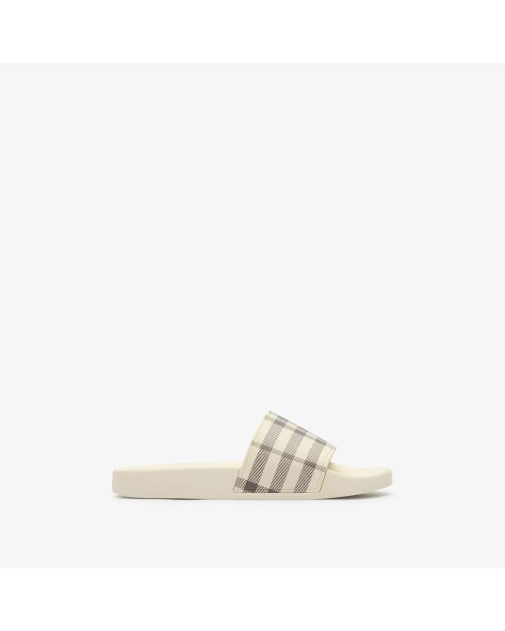 Burberry Natural Burberry Check-Pattern Slide