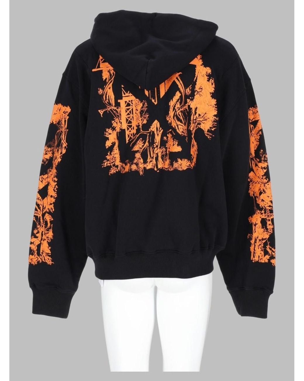 Off-White c/o Virgil Abloh Black Sweatshirt City Nature Cotton Sweater for men