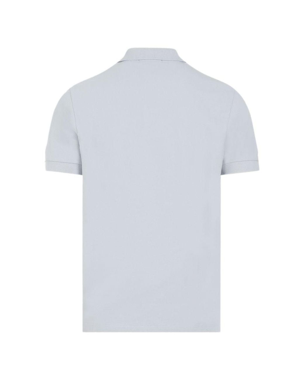 Stone Island White Logo Cotton Polo Shirt