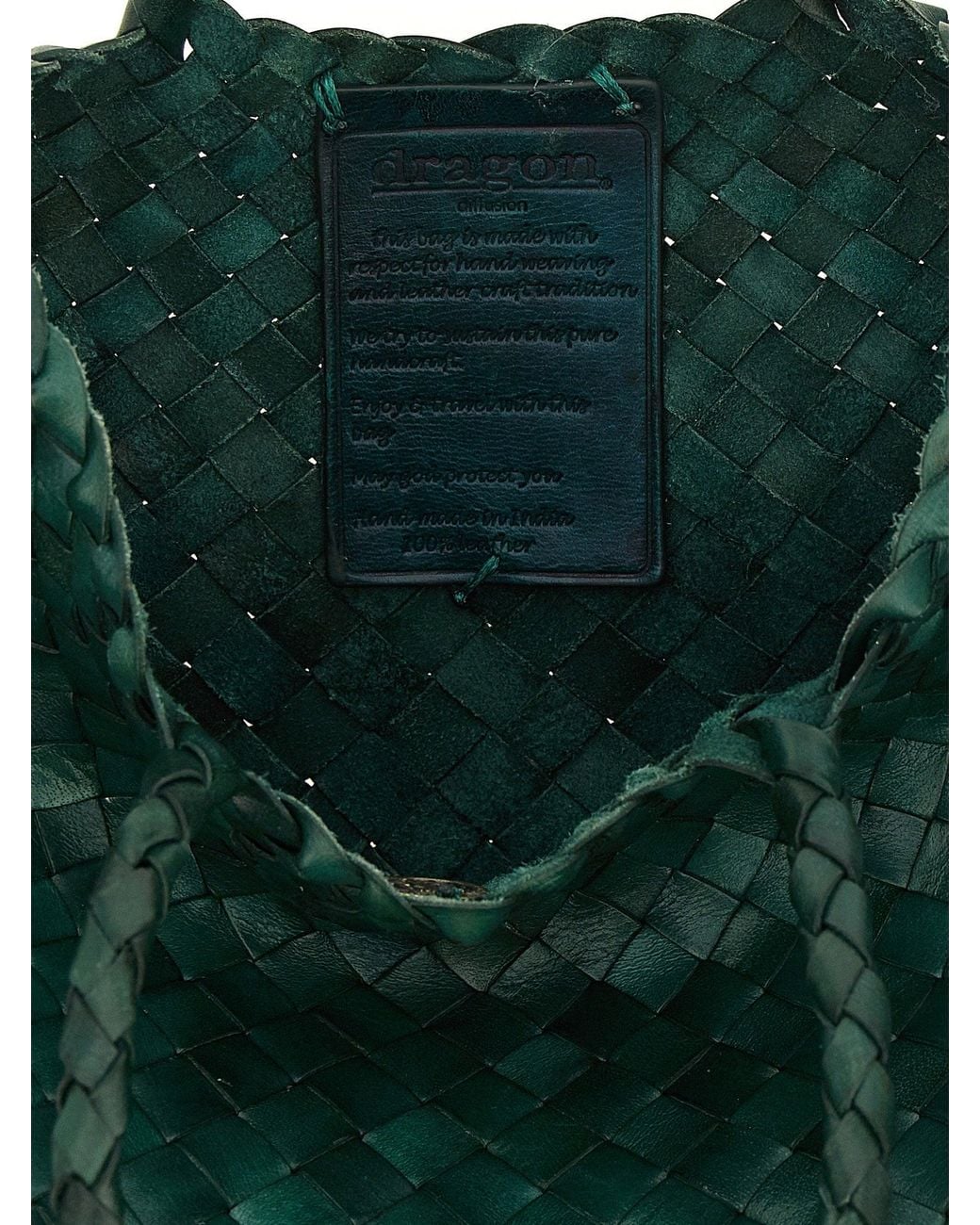 Dragon Diffusion Green Santa Croce Shoulder Bag