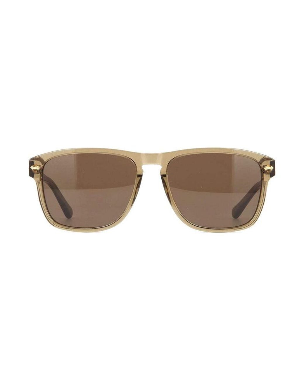 Gucci Brown Sunglasses Square Full Rim, Shiny Frame And Lens Gg0911S002 for men