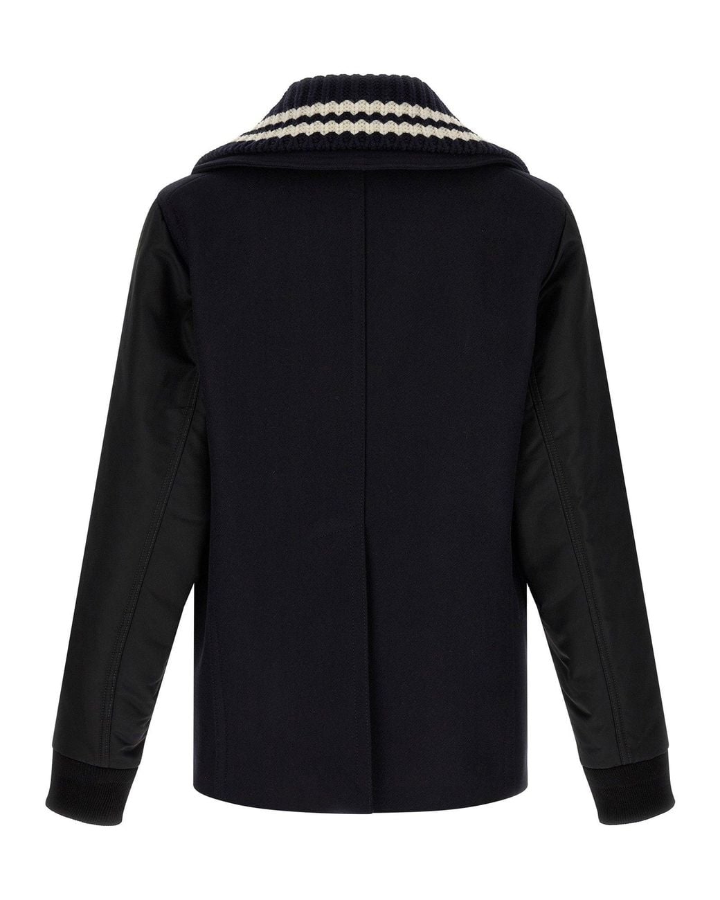 DSquared² Blue Wool-Blend Hybrid Peacoat for men