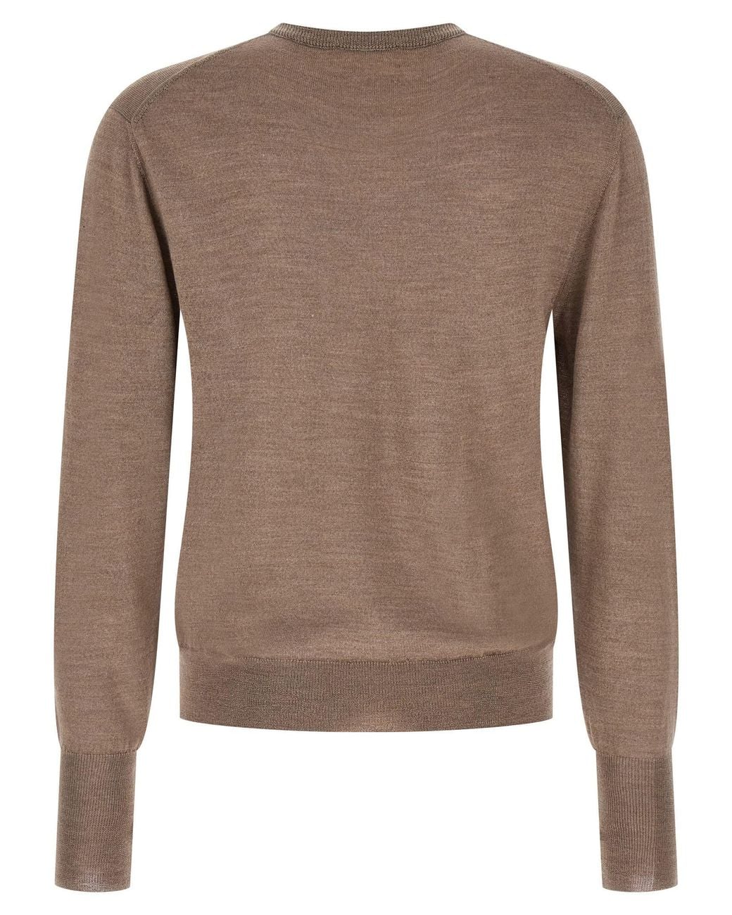 Ma'ry'ya Brown Crew-Neck Sweater for men