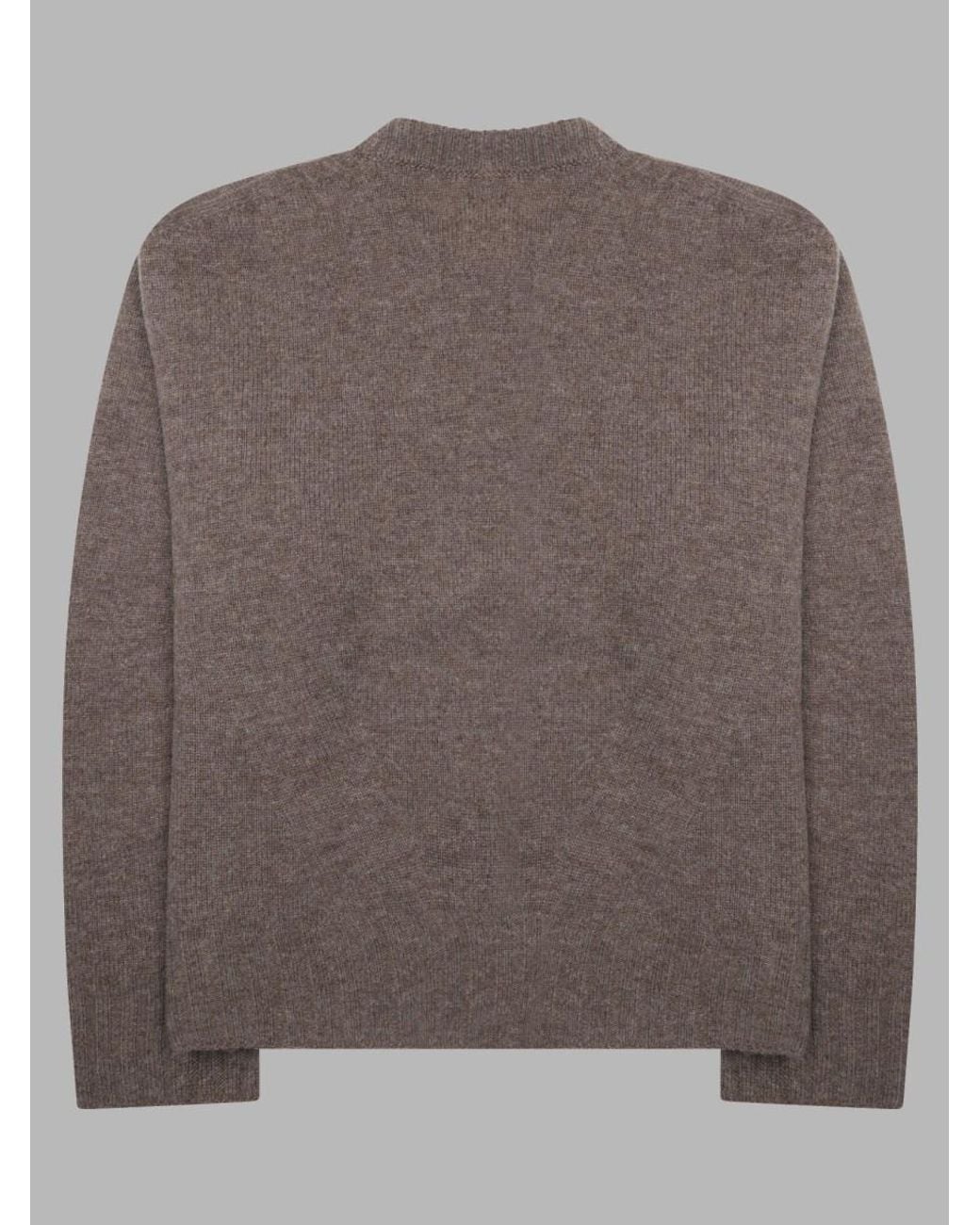 Alysi Brown Merino Wool And Cashmere Jumper Sweater