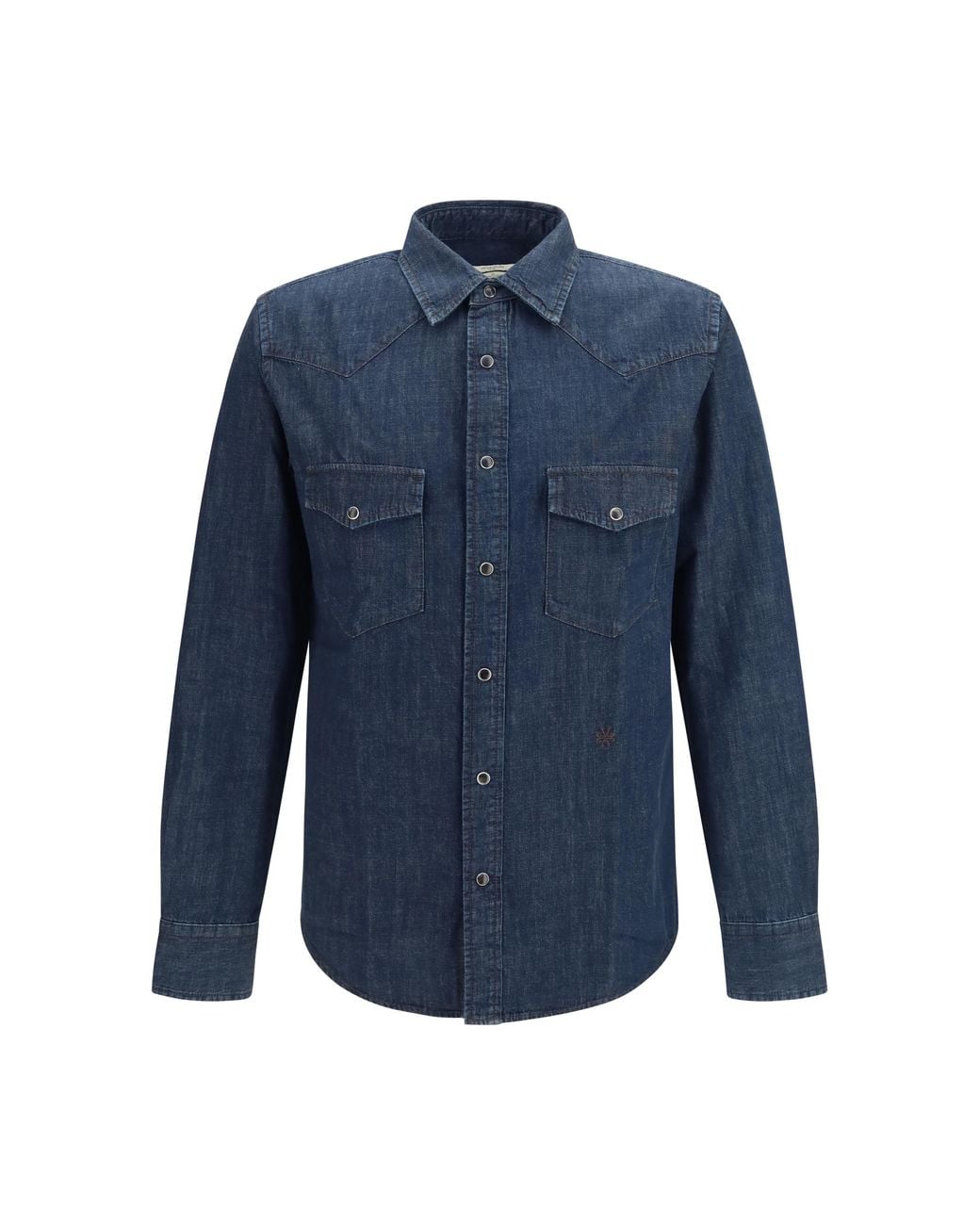 Jacob Cohen Blue R2 Western Cotton-Denim Shirt for men