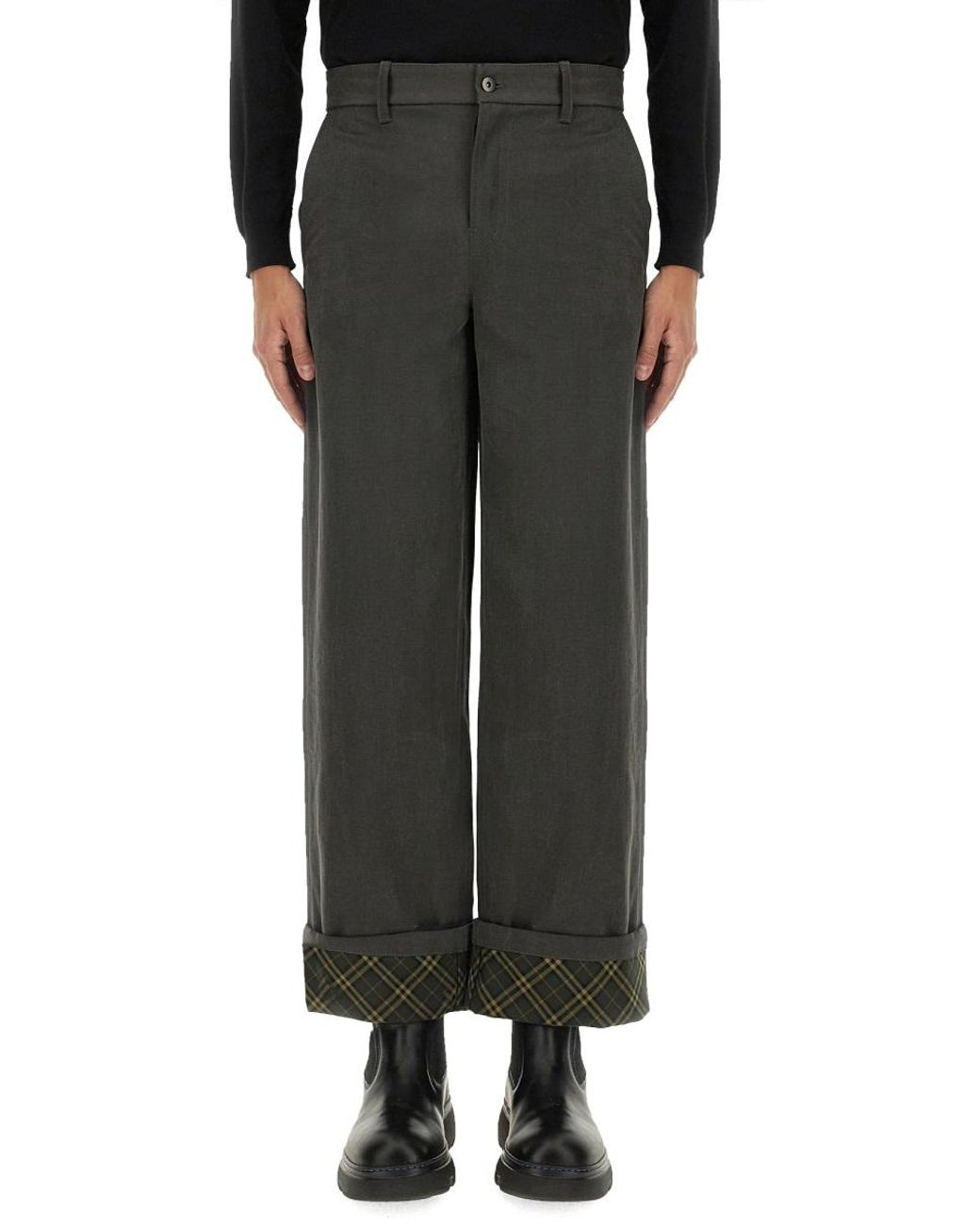Burberry Black Carpenter Pants Cotton Trousers for men