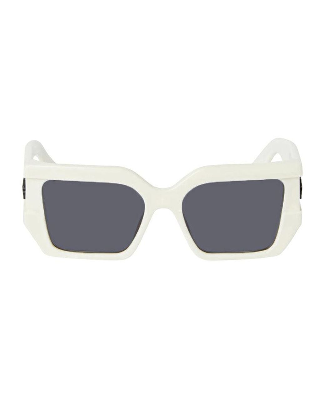 Off-White c/o Virgil Abloh White Sunglasses Square Full Rim, Frame And Dark Lens Oeri148Dover0107