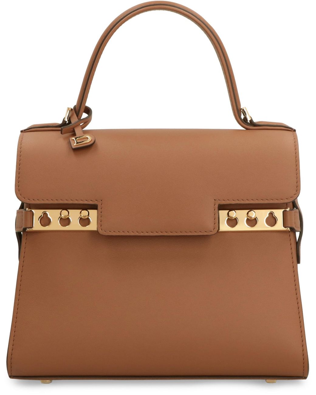 Delvaux Dark brown leather handbag. Model Tempête. Wo…