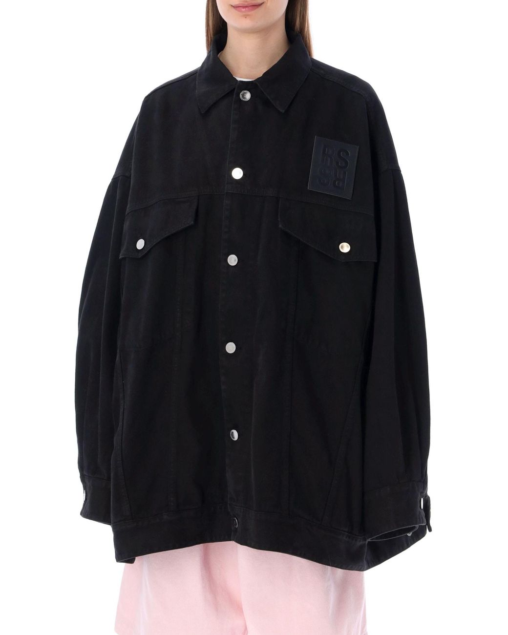 Raf Simons Women's Black Oversized Solemn-x Denim Jacket