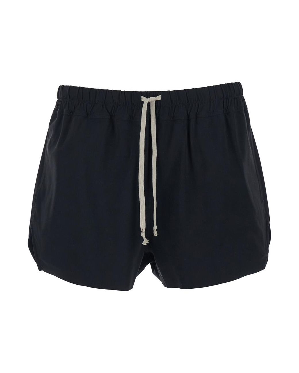 Rick Owens Blue Swim Shorts With Elastic Drawstring Waist for men