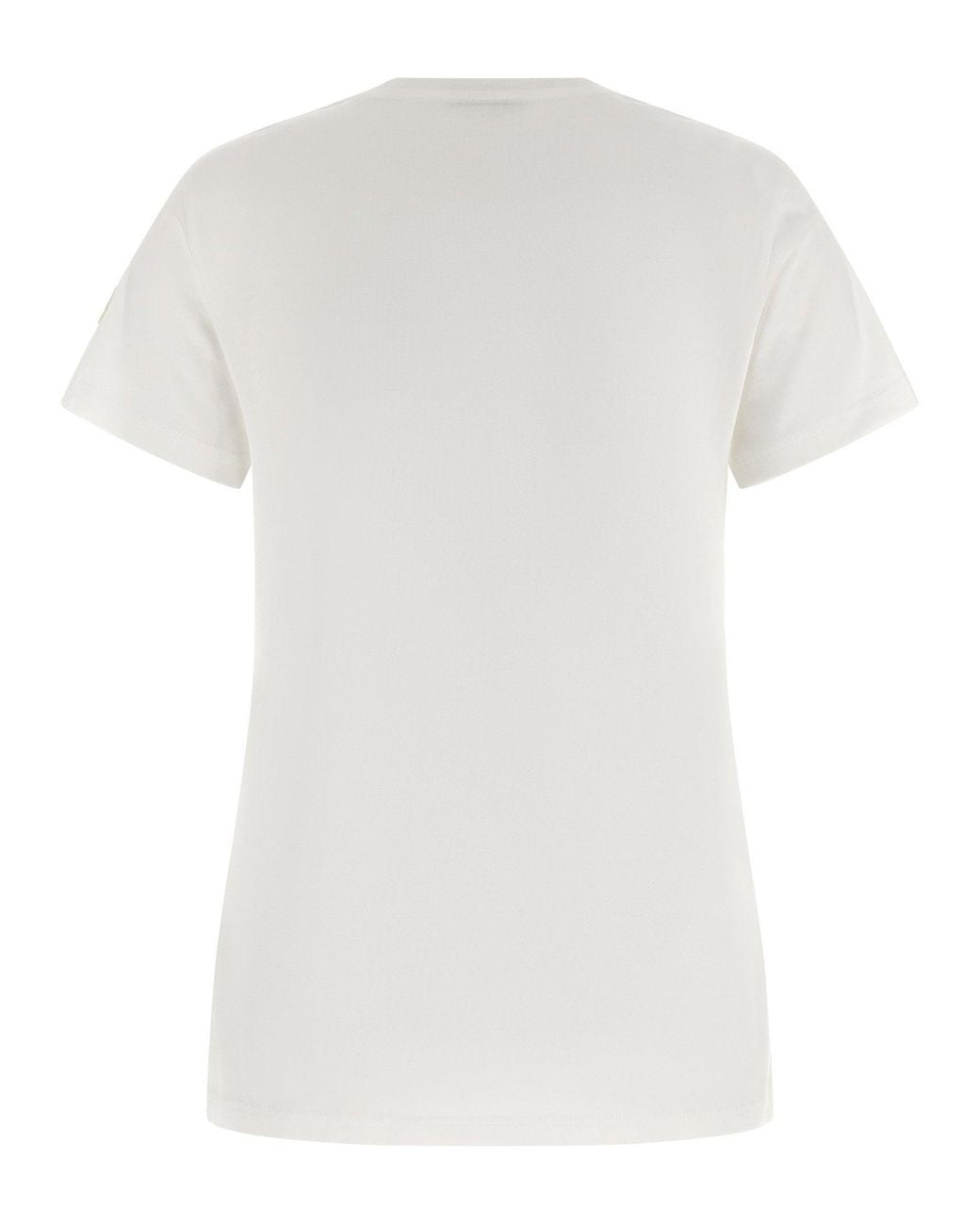 Moncler White Logo Patch T-Shirt