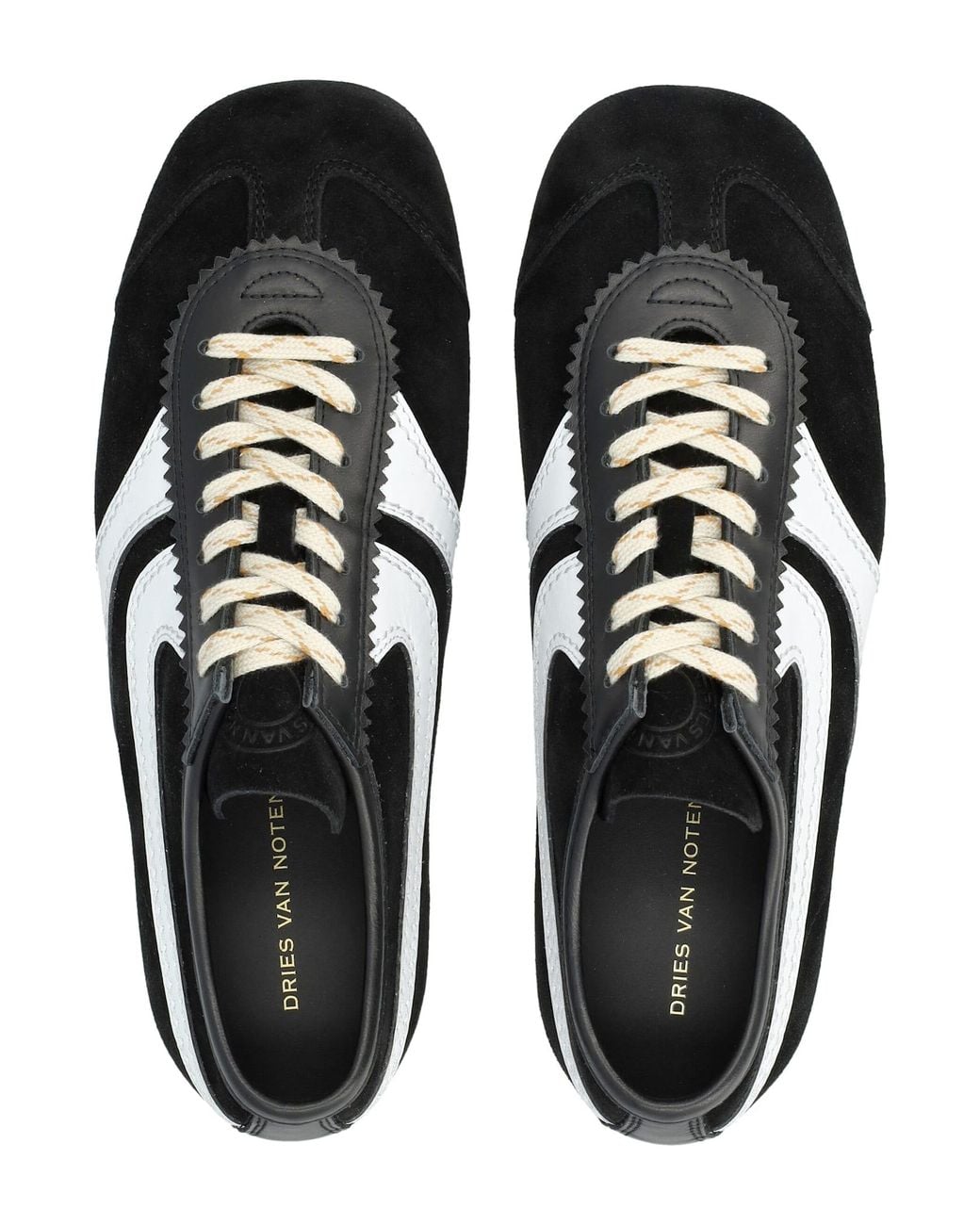 Dries Van Noten Black Suede Sneakers for men