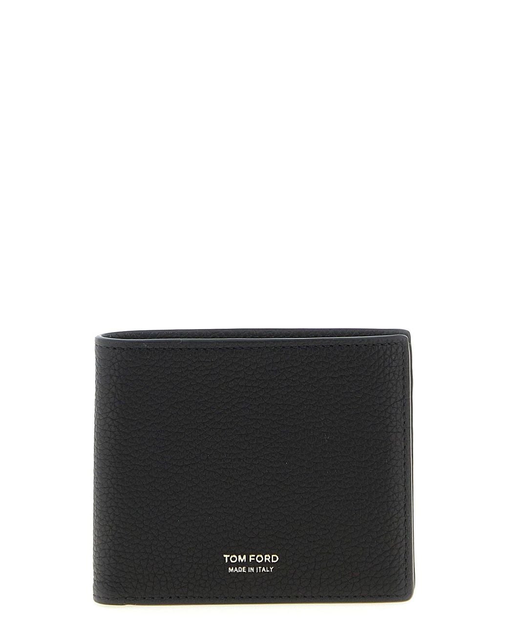 Tom Ford Black Hammered Leather Wallet for men