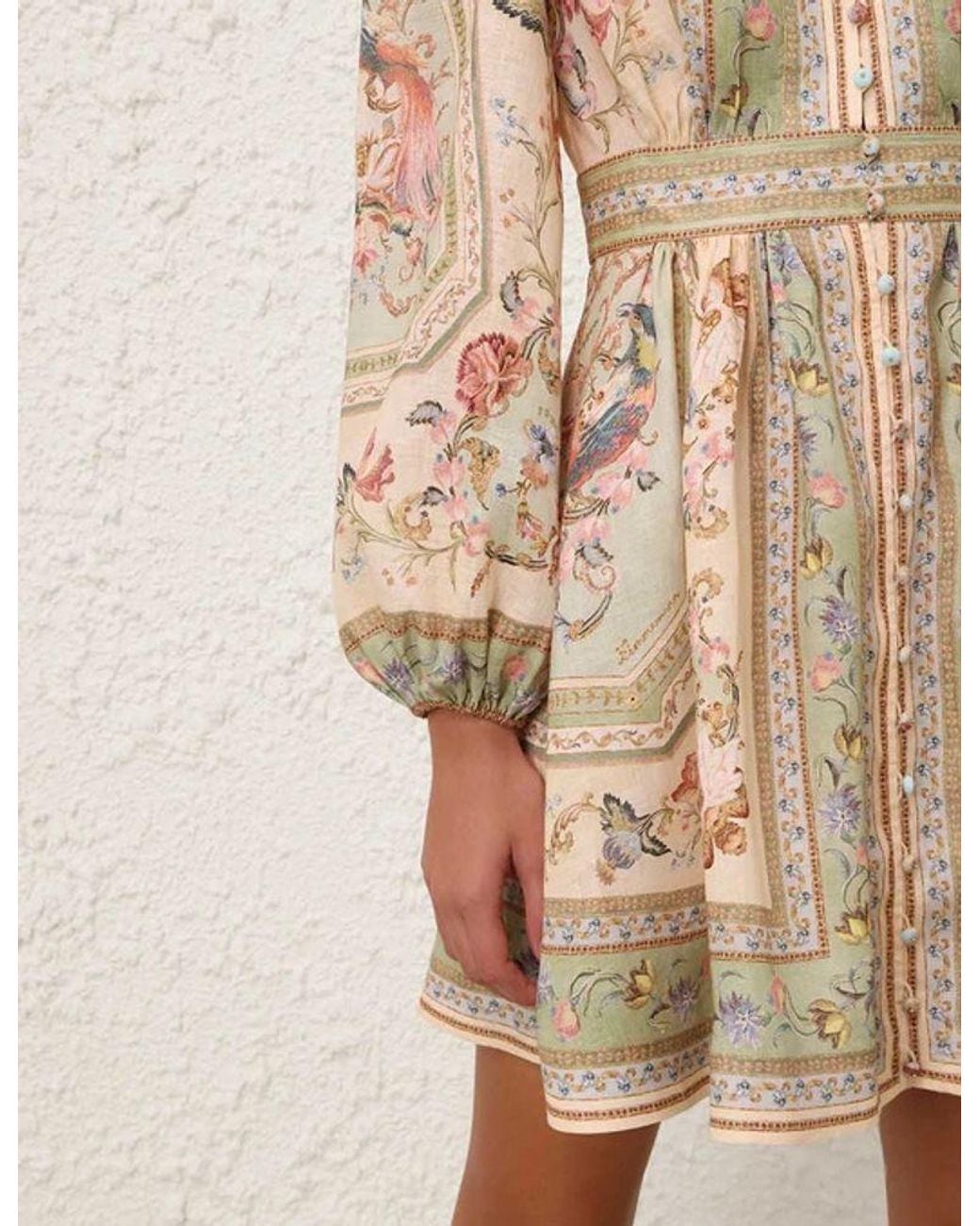 Zimmermann Natural Zimmermann Satf Dress — Cream