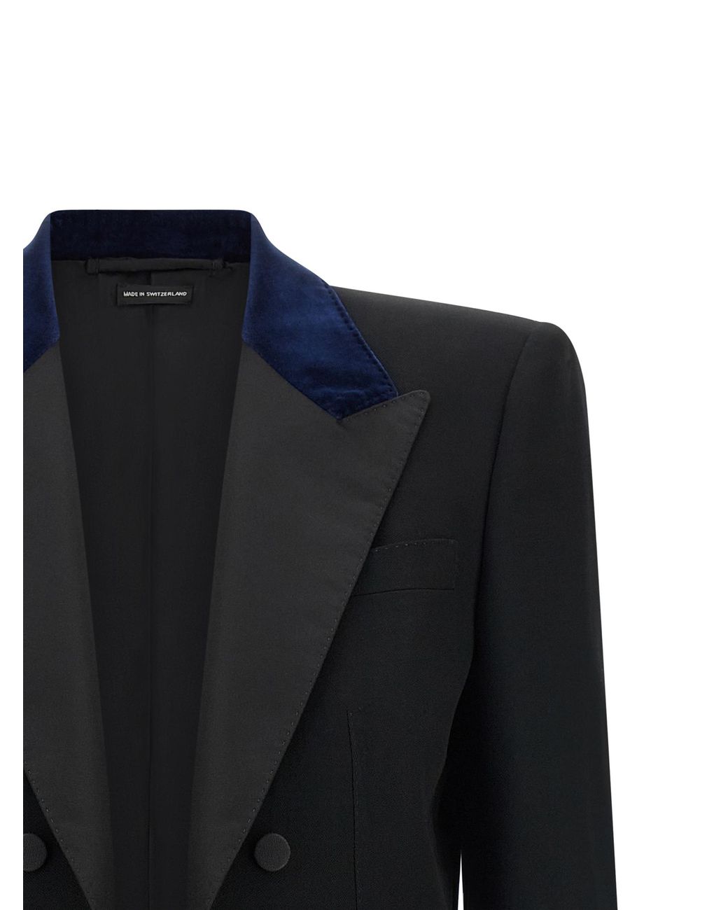 Tom Ford Black Tom Ford Velvet Collar Wool Blazer
