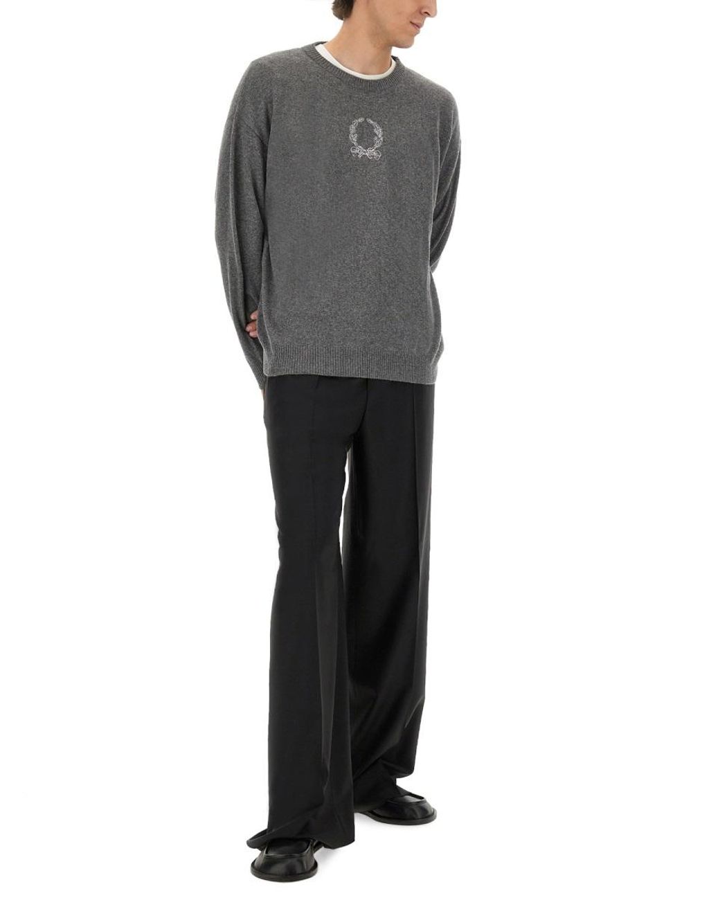 Moschino Gray Moschino Wool And Cashmere Blend Sweater for men