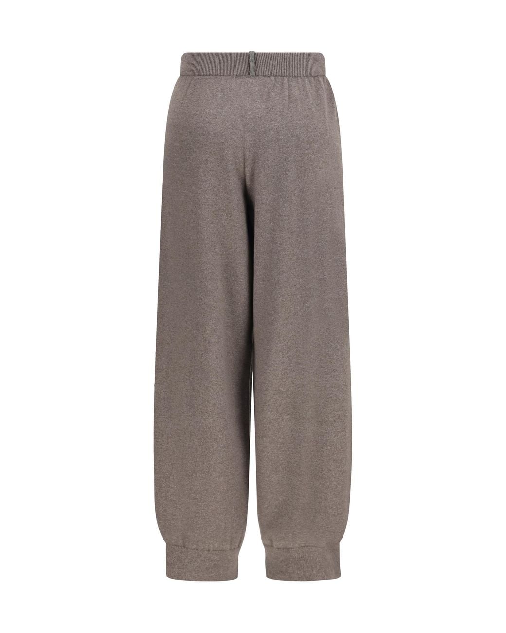 Fabiana Filippi Gray Straight Leg Wool, Silk And Cashmere Knit Pants Trousers