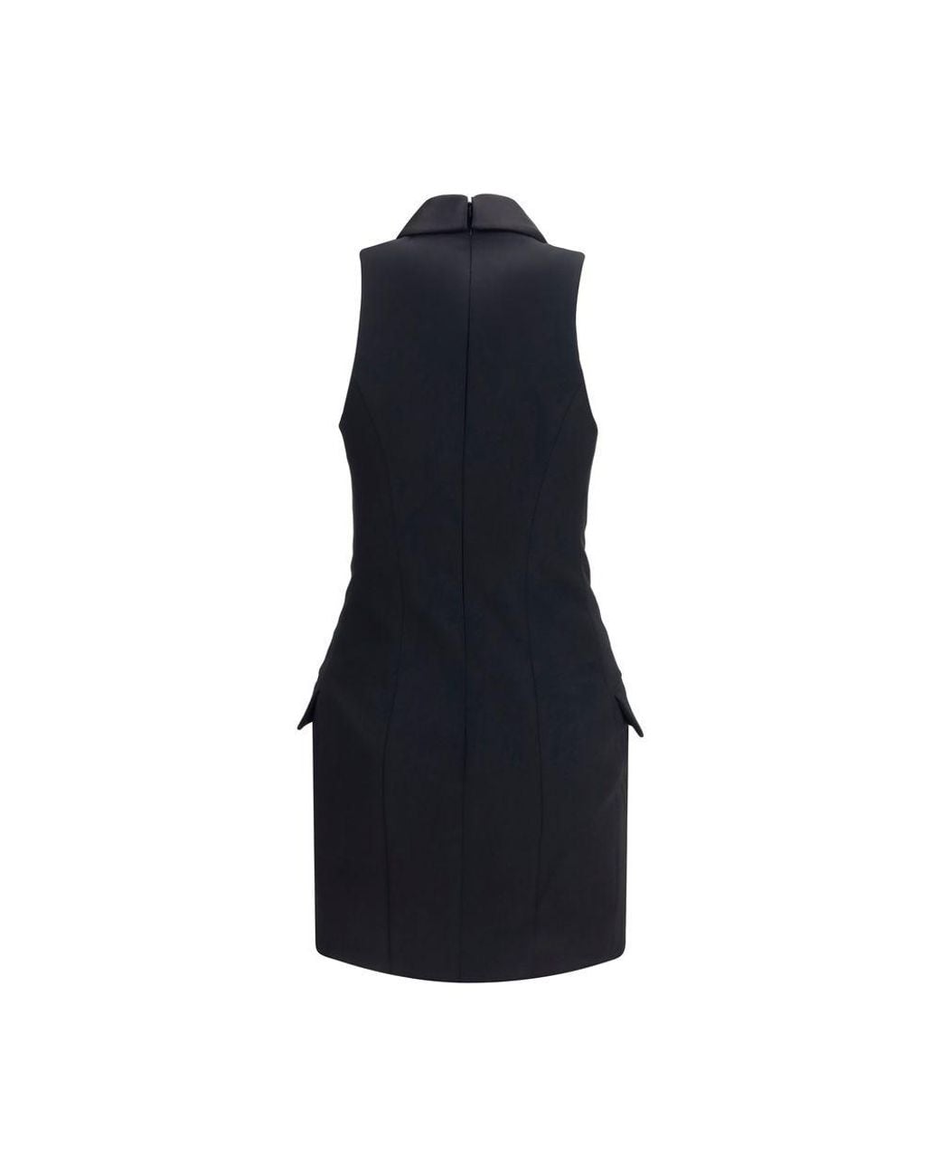 Balmain Black Wool Oves Aries Casual Dress