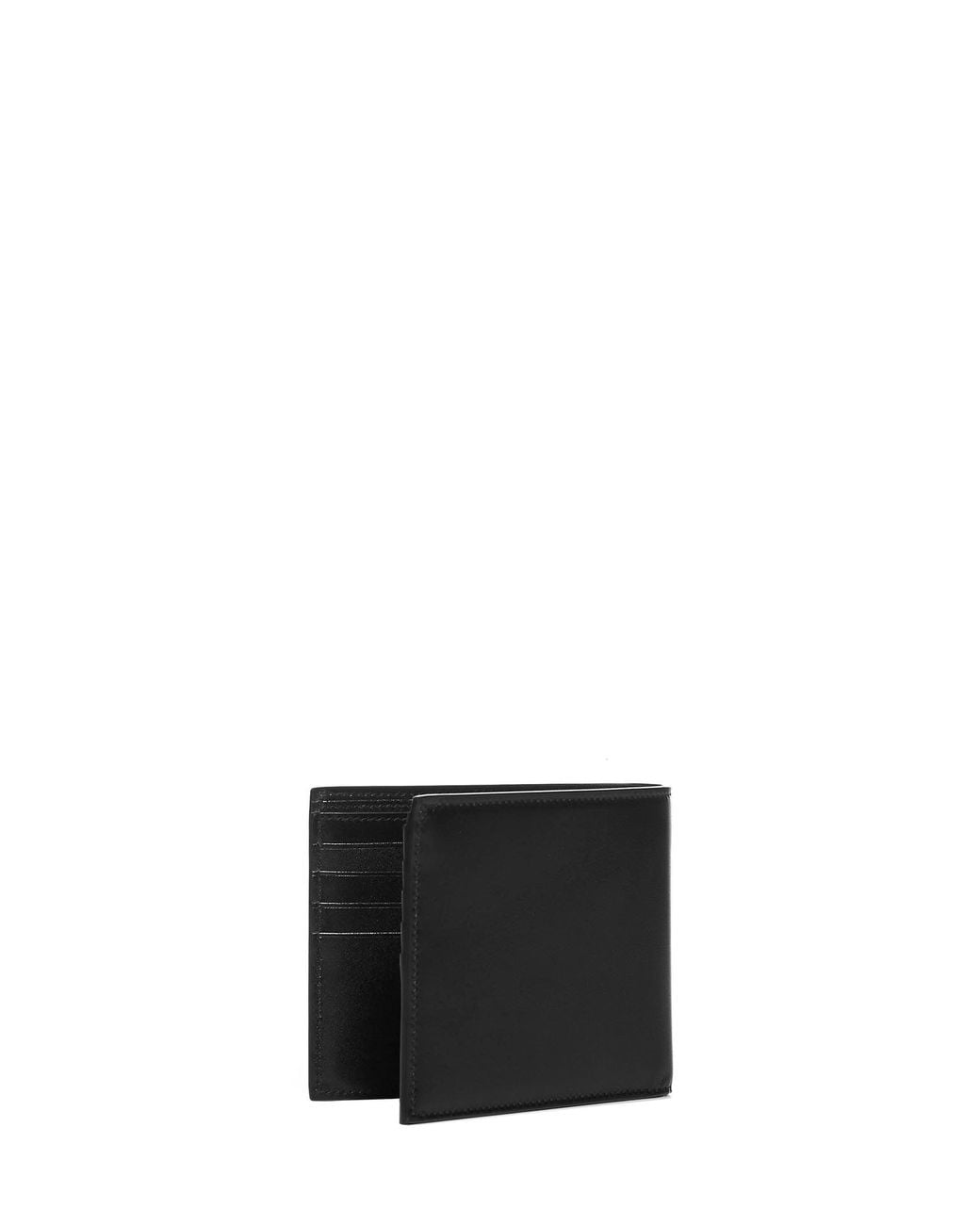 Saint Laurent White Calf Leather East/West Monogram Wallet for men
